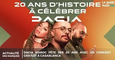 Dacia Maroc fête ses 20 ans avec un concert gratuit à Casablanca