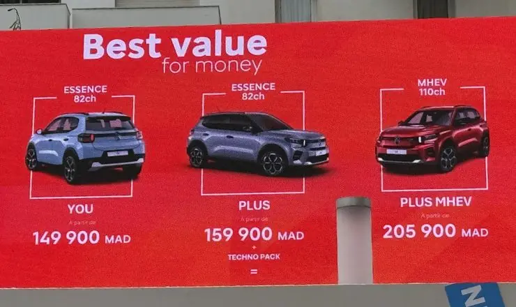 Prix Citroen C3 au Maroc