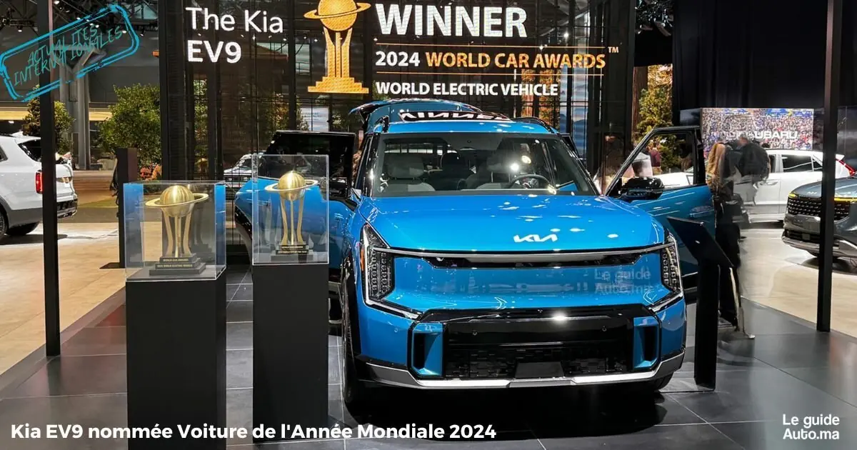 Kia EV9 nommée Voiture de l'Année Mondiale 2024.