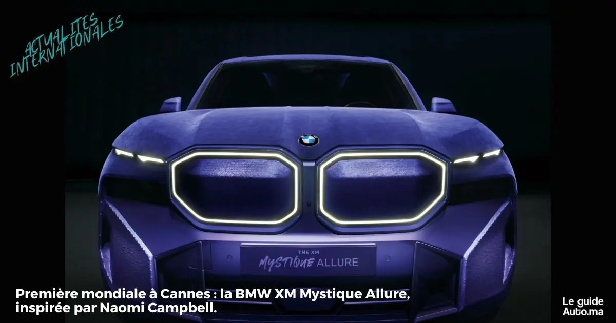 Première mondiale à Cannes : la BMW XM Mystique Allure, inspirée par Naomi Campbell.