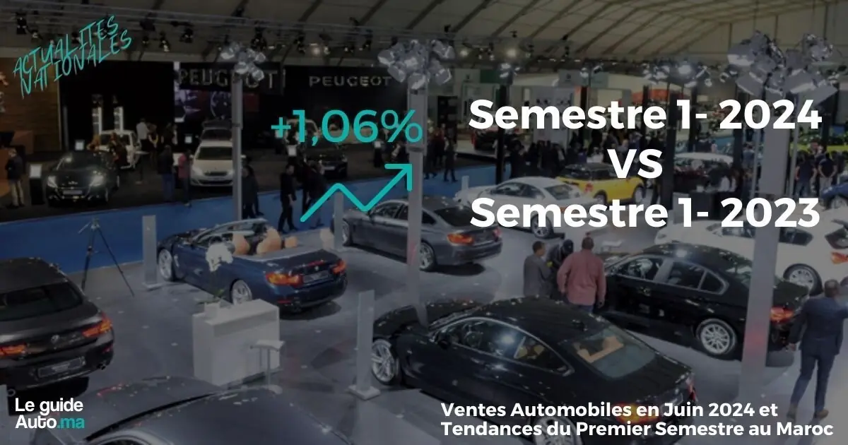 Juin 2024 Ventes Automobiles au Maroc et Tendances du Premier Semestre