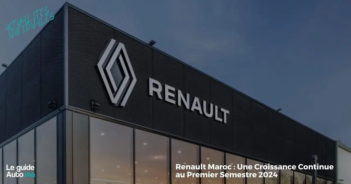 Renault Maroc : Une Croissance Continue au Premier Semestre 2024