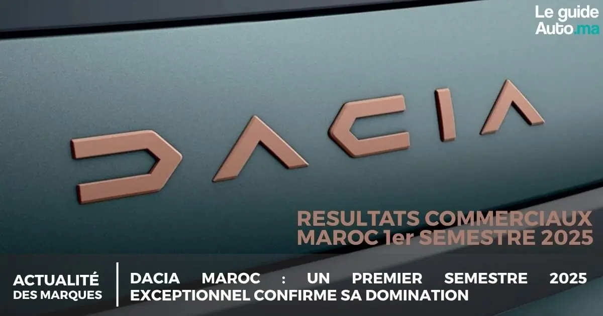 Dacia Maroc : Un Premier Semestre 2025 Exceptionnel Confirme sa Domination