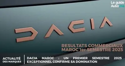 Dacia Maroc : Un Premier Semestre 2025 Exceptionnel Confirme sa Domination