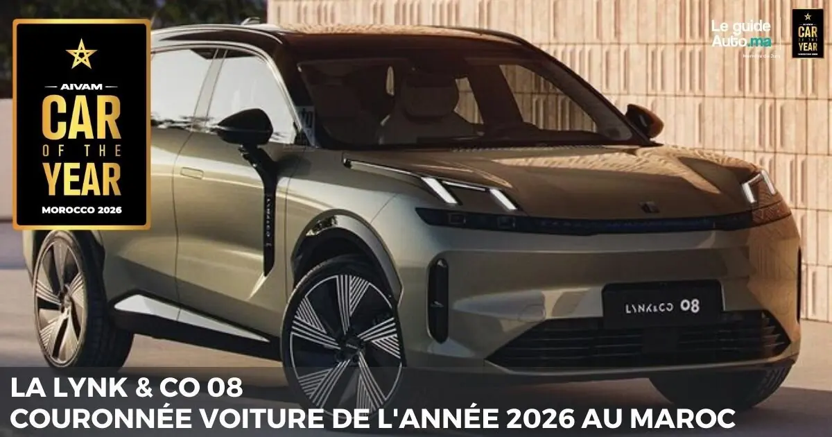 La Lynk & Co 08 couronnée Voiture de l'Année 2026 au Maroc